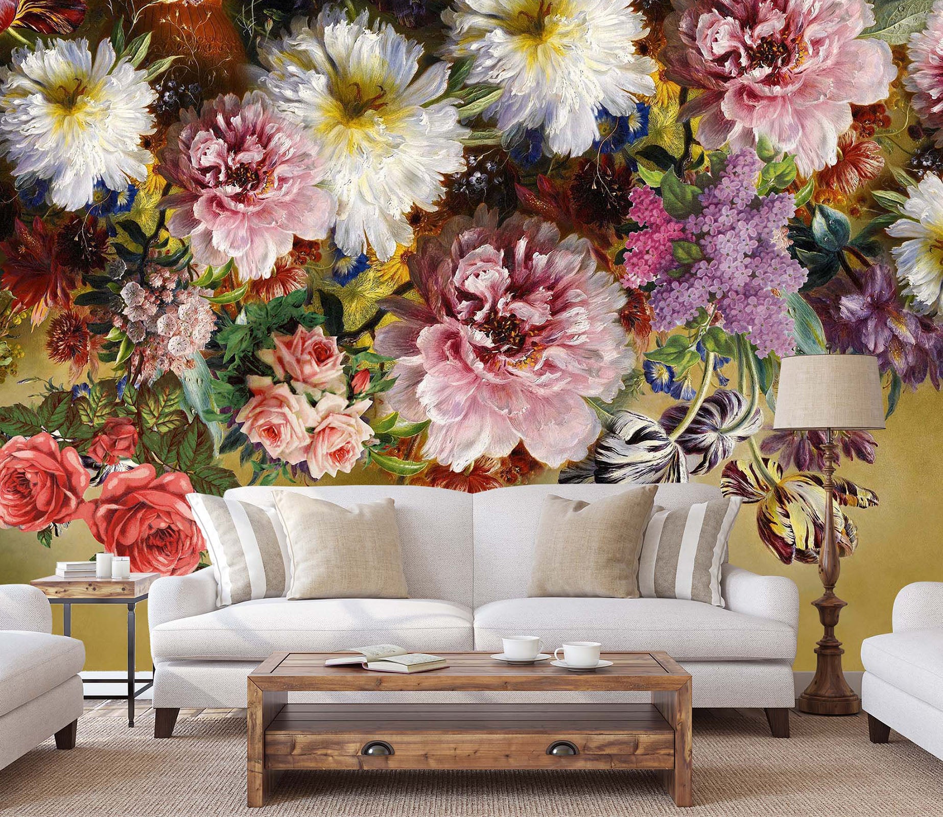 3D Hand Drawn Rose 1404 Wall Murals