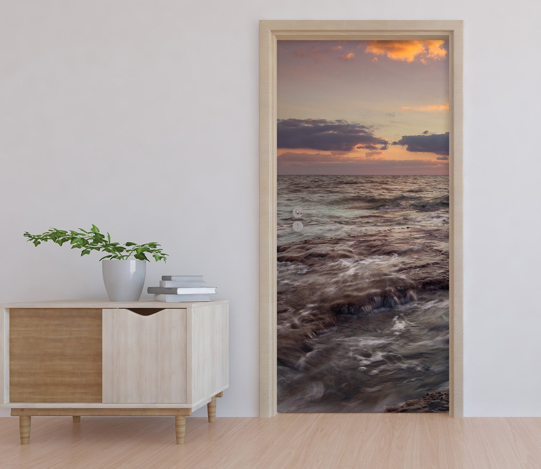 3D Waves 106137 Assaf Frank Door Mural