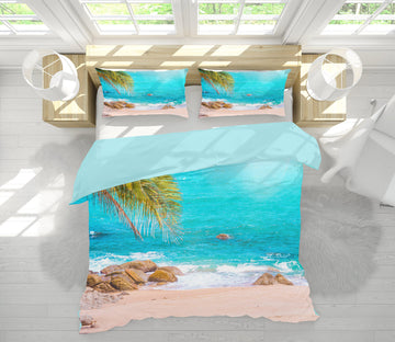 3D Seaside 67072 Bed Pillowcases Quilt