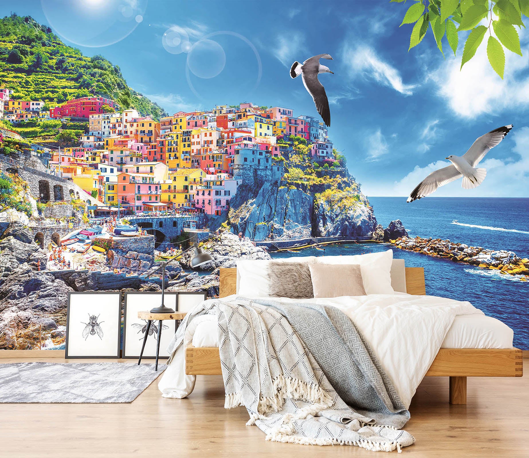 3D Seaside City 007 Wall Murals