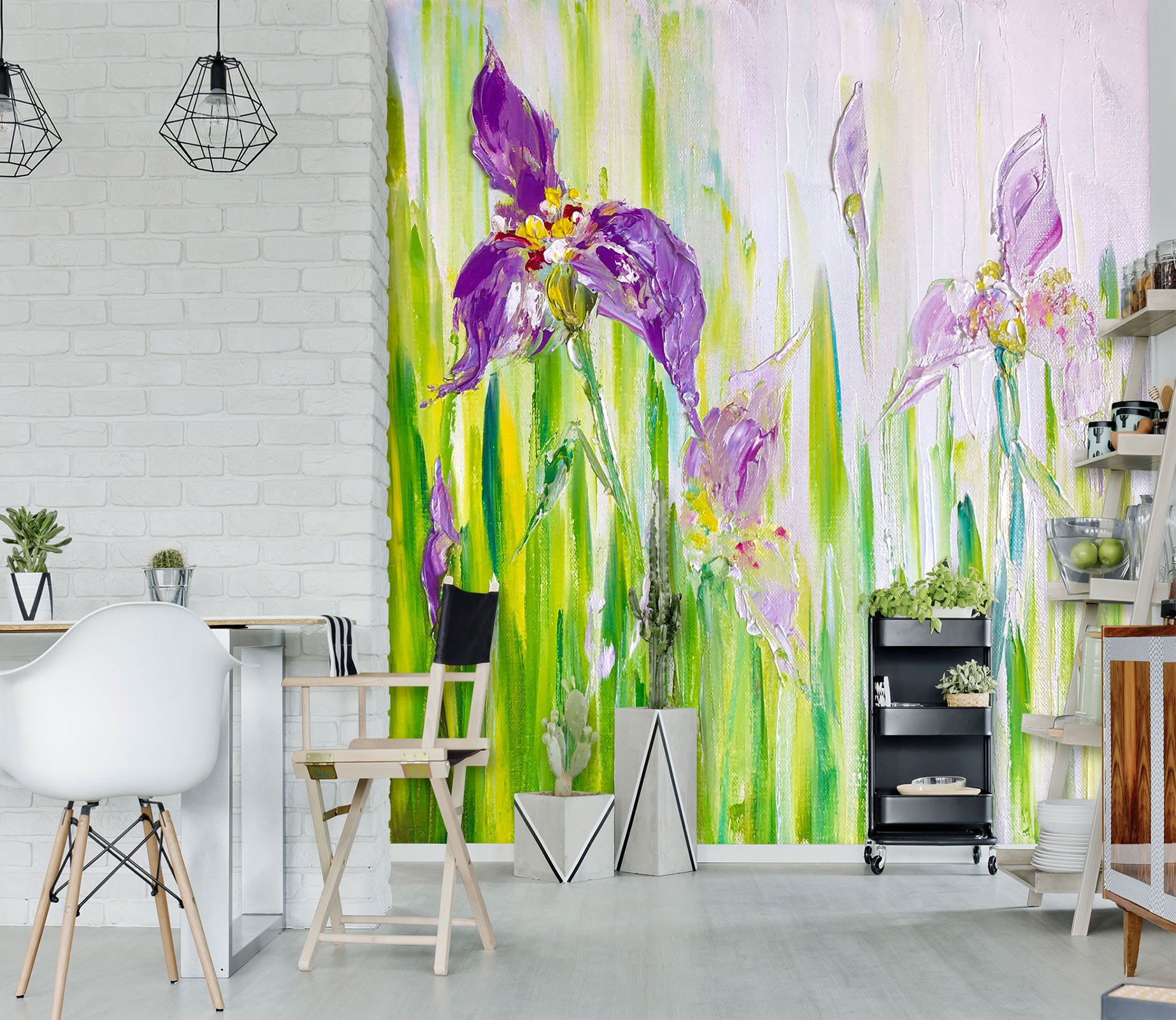 3D Purple Flower 117 Skromova Marina Wall Mural Wall Murals