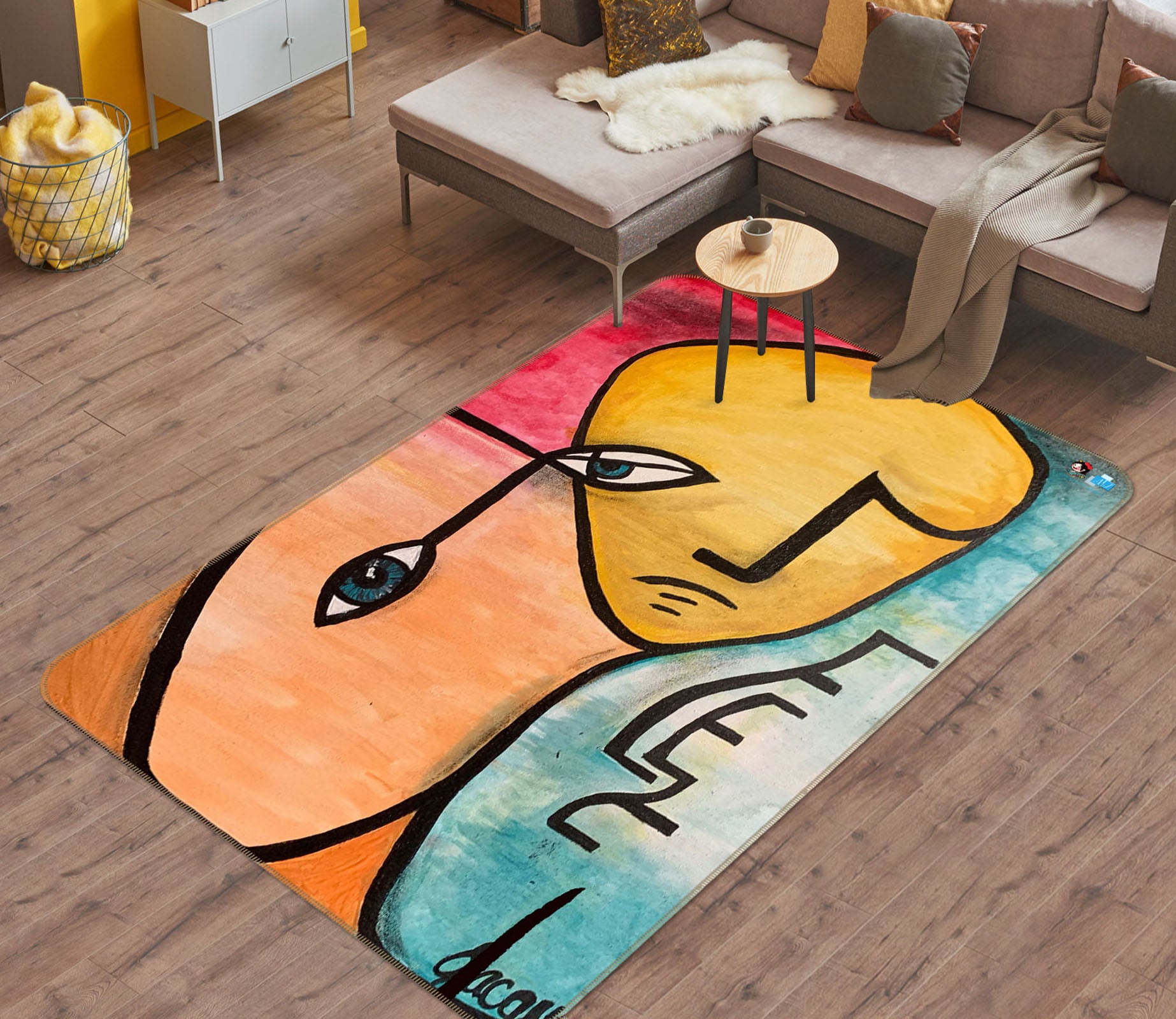 3D Eye Caricature 8219 Jacqueline Reynoso Rug Non Slip Rug Mat