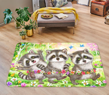 3D Cute Husky 5640 Kayomi Harai Rug Non Slip Rug Mat