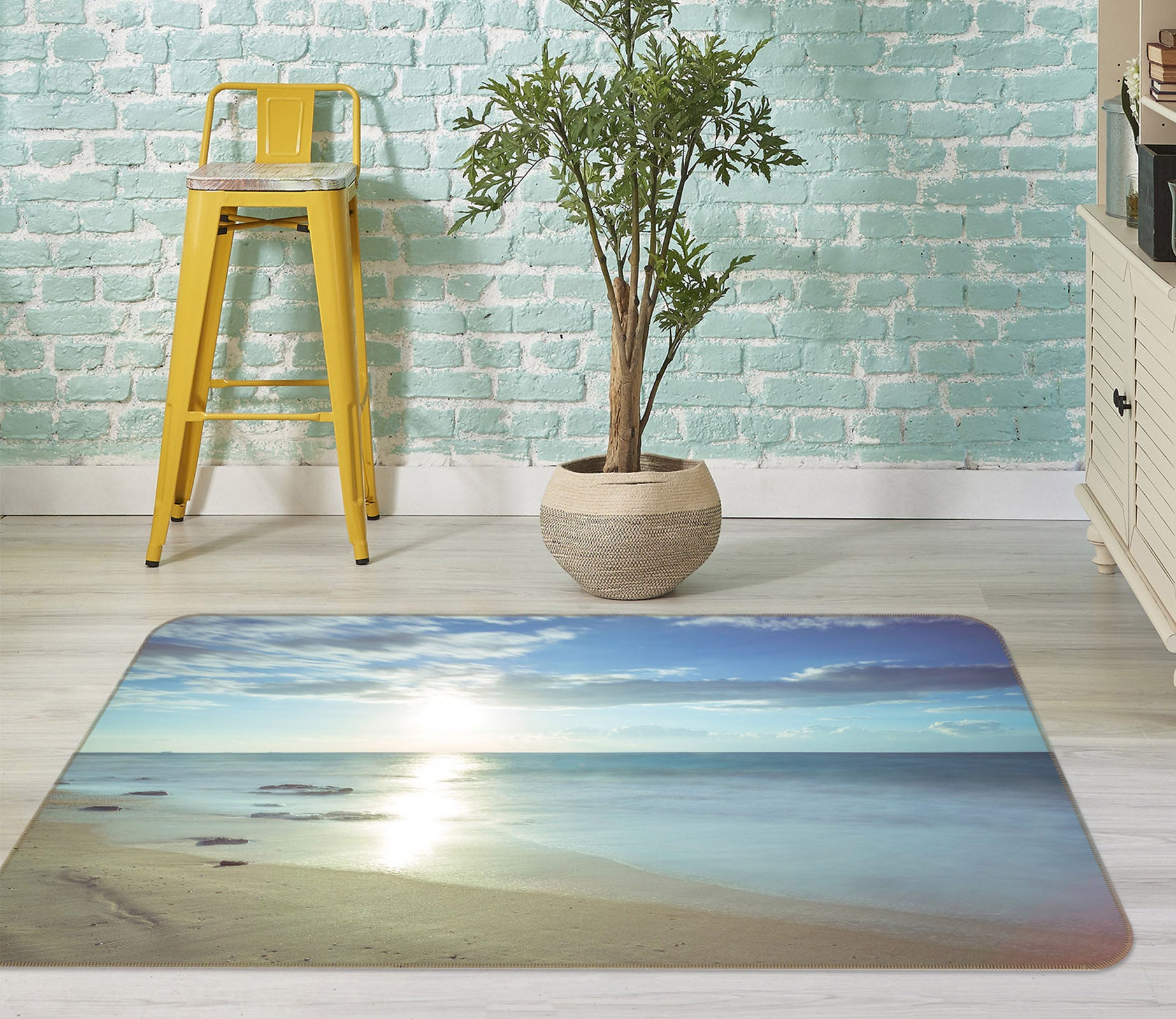 3D Sunny Sea 3028 Assaf Frank Rug Non Slip Rug Mat