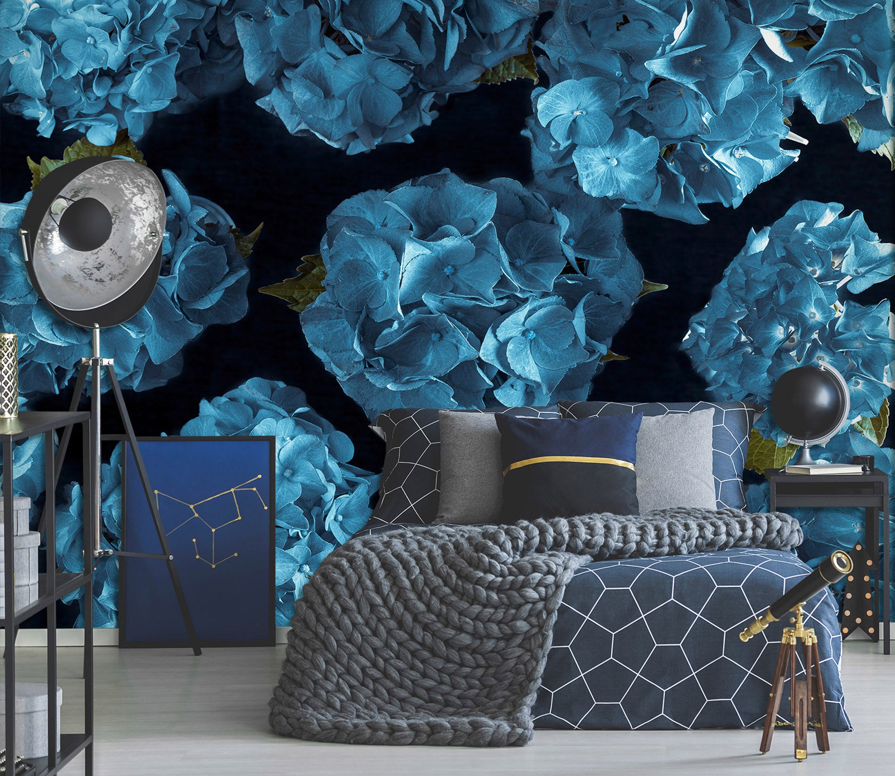 3D Blue Flower 6122 Assaf Frank Wall Mural Wall Murals