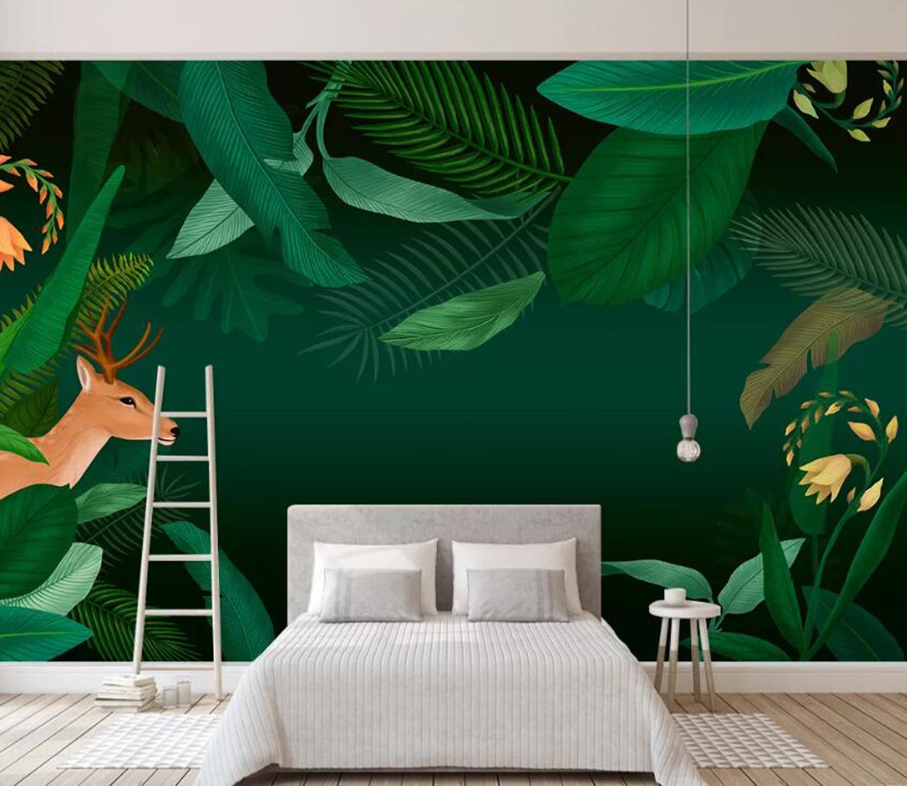 3D Green Leaf WC84 Wall Murals Wallpaper AJ Wallpaper 2 