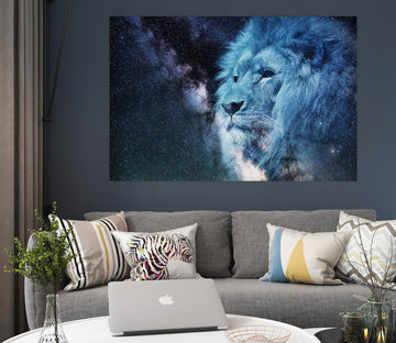 3D Moon Lion 94 Animal Wall Stickers Wallpaper AJ Wallpaper 2 