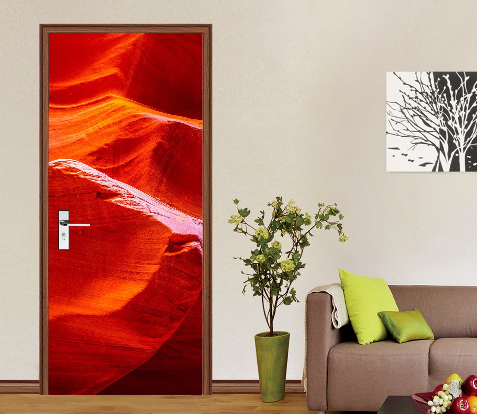 3D Valley Red Winds 11495 Marco Carmassi Door Mural