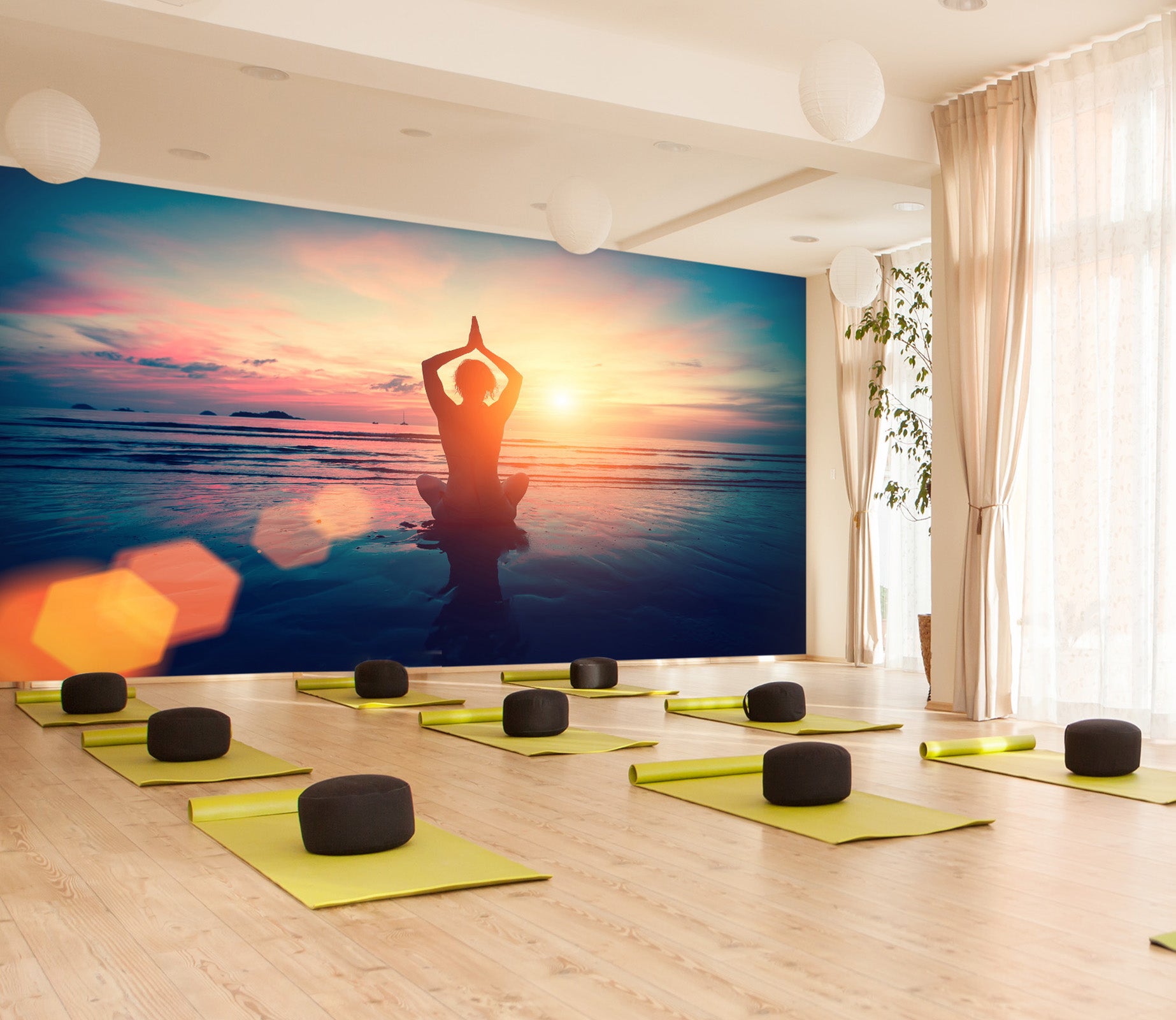 3D Lady Yoga 085 Wall Murals Wallpaper AJ Wallpaper 2 