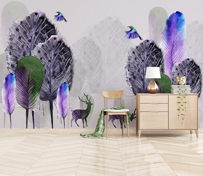 3D Tree Fawn 471 Wall Murals Wallpaper AJ Wallpaper 2 