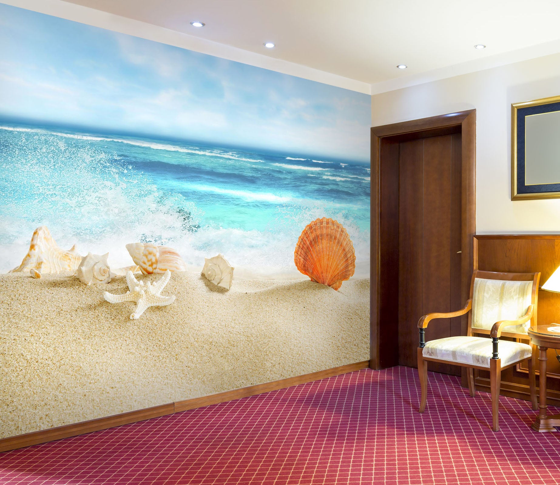 3D Beach Shell 199 Wall Murals