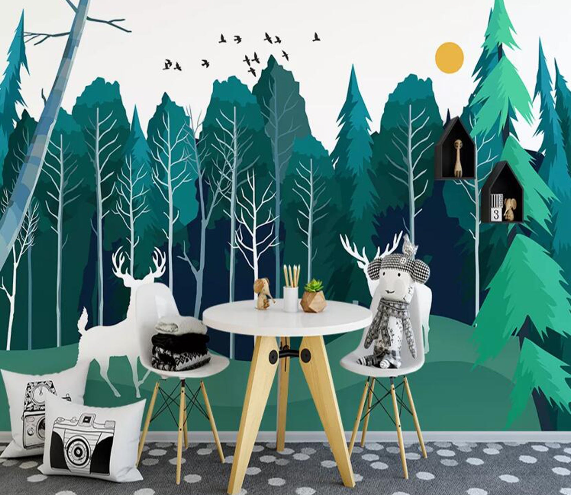 3D Green Forest WC44 Wall Murals Wallpaper AJ Wallpaper 2 