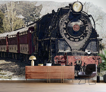 3D Train 9193 Alius Herb Wall Mural Wall Murals