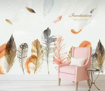 3D Colored Feather 588 Wall Murals Wallpaper AJ Wallpaper 2 