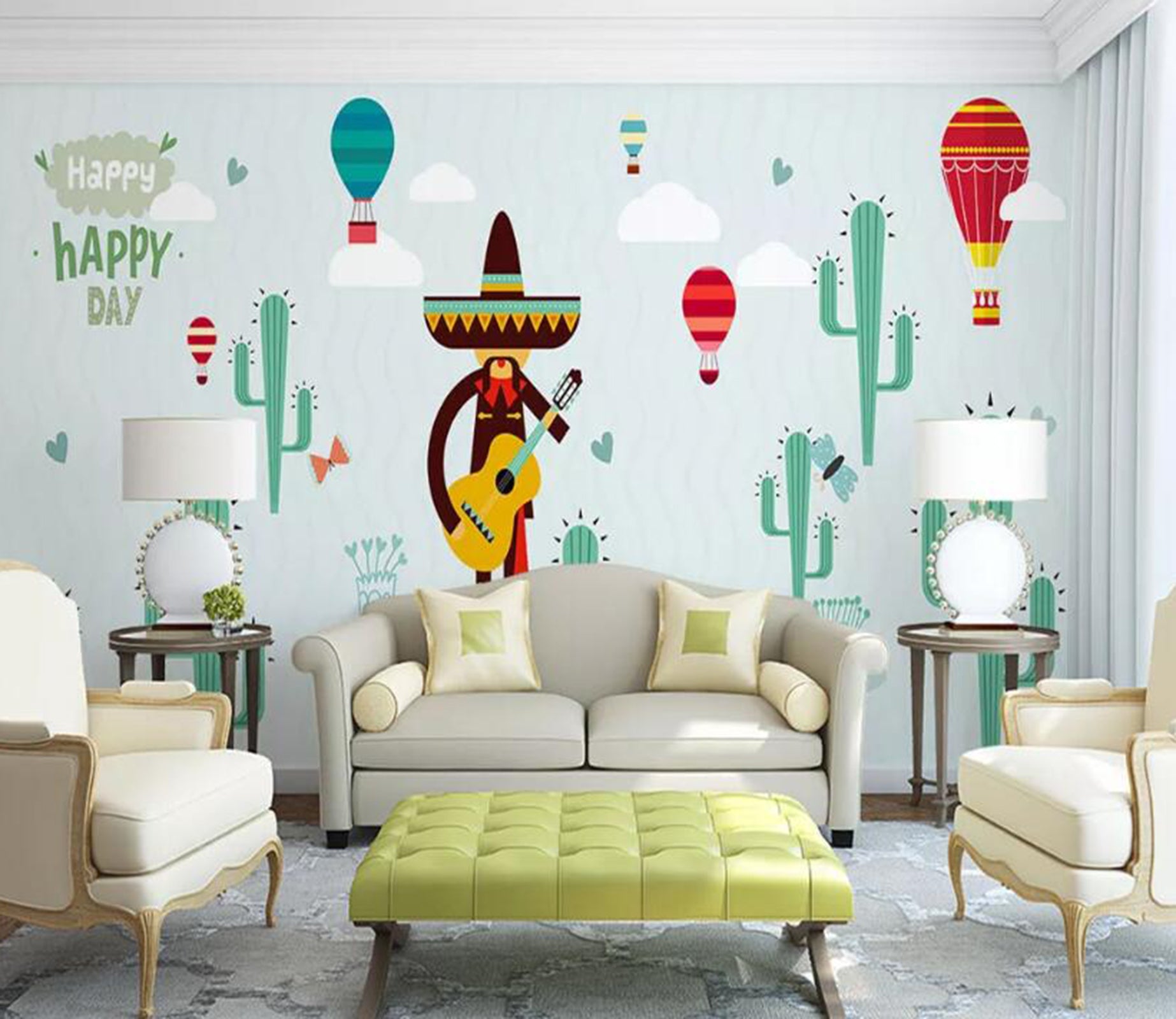 3D Green Plant WC55 Wall Murals Wallpaper AJ Wallpaper 2 