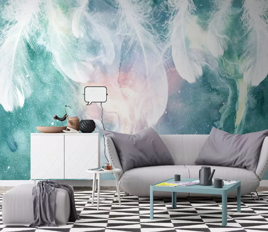 3D Colored Feathers 2165 Wall Murals