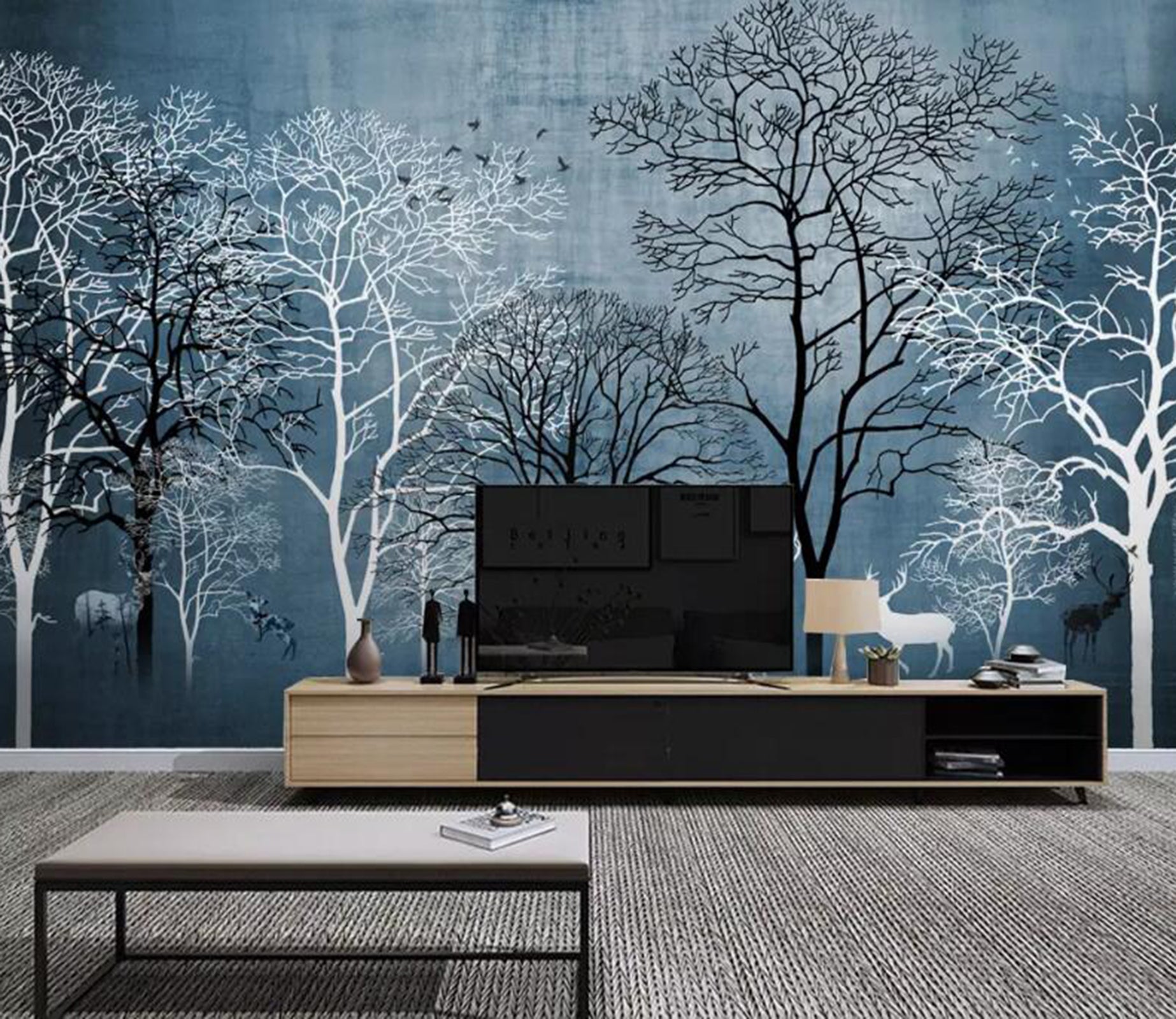 3D Deer Forest WG08 Wall Murals Wallpaper AJ Wallpaper 2 