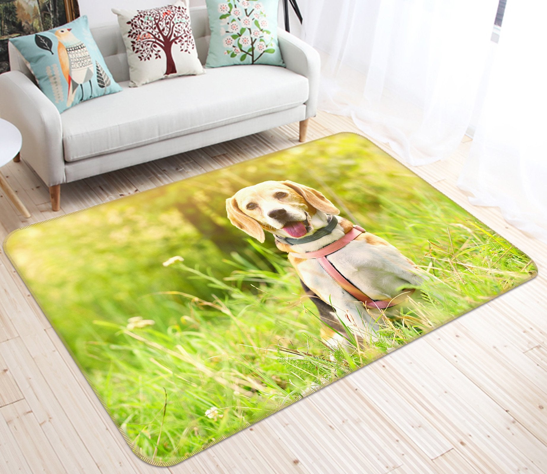 3D Sunshine Puppy 587 Animal Non Slip Rug Mat Mat AJ Creativity Home 