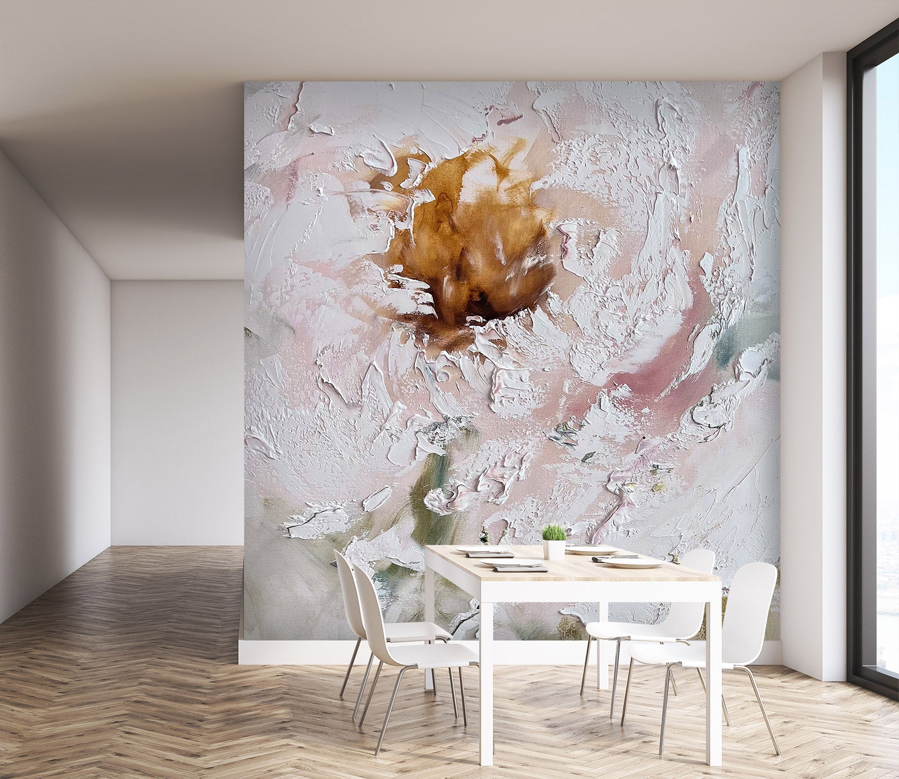 3D Pink Paint Flower 3108 Skromova Marina Wall Mural Wall Murals