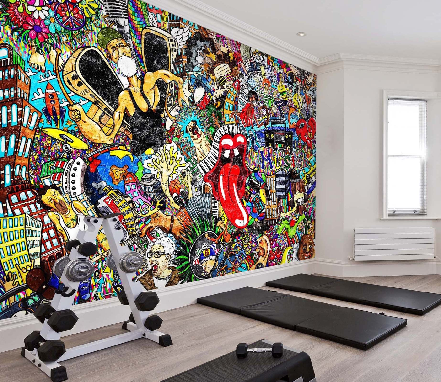 Wallpaper 3D Decoration Murals Wall 3D Gym Wallpaper Bodybuilding  Background Wall Boxing Fitness Club Wallpaper Personalized Custom Image  Wall-350Cmx245Cm - Amazon.com