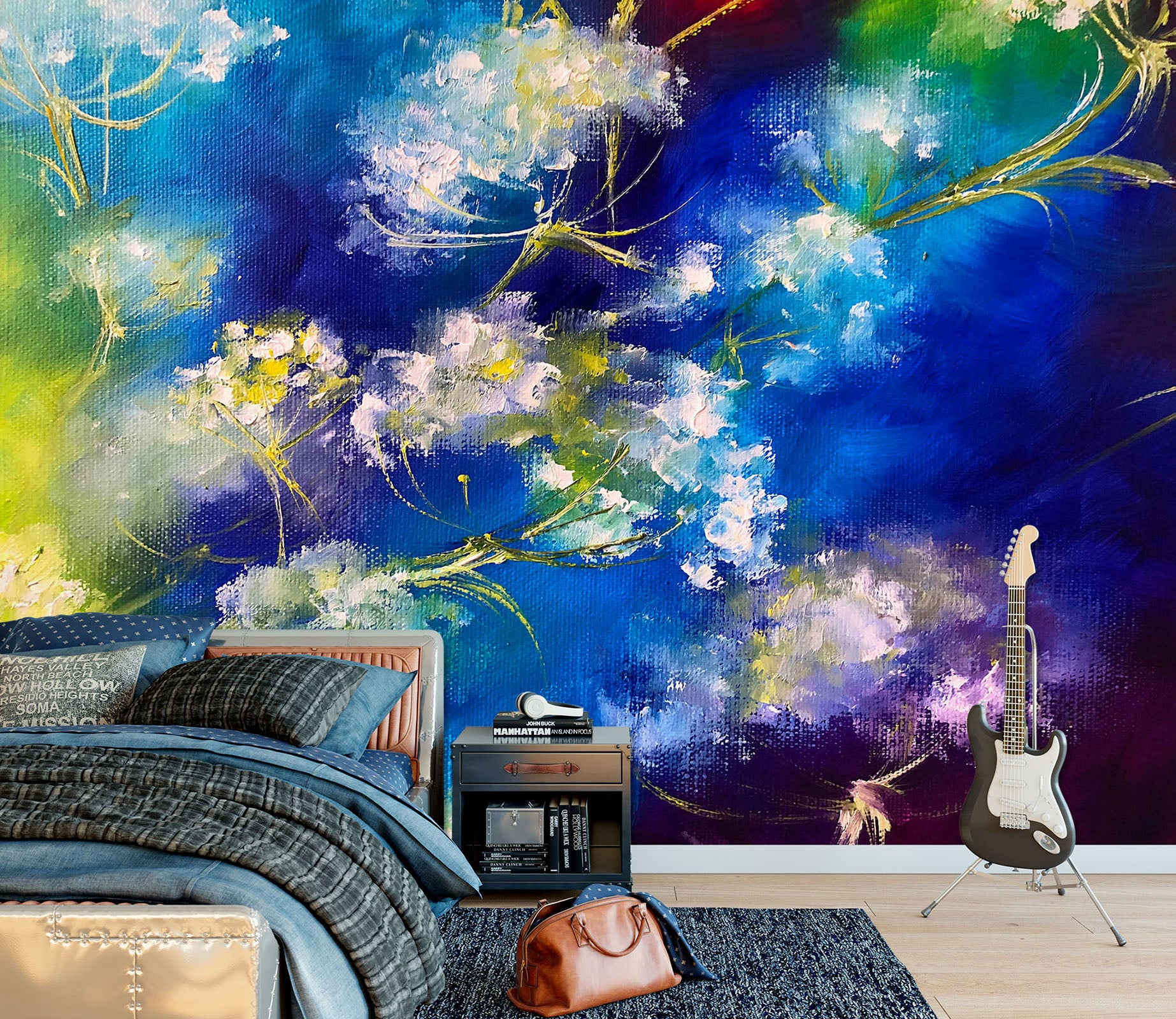 3D Watercolor Flowers 250 Skromova Marina Wall Mural Wall Murals