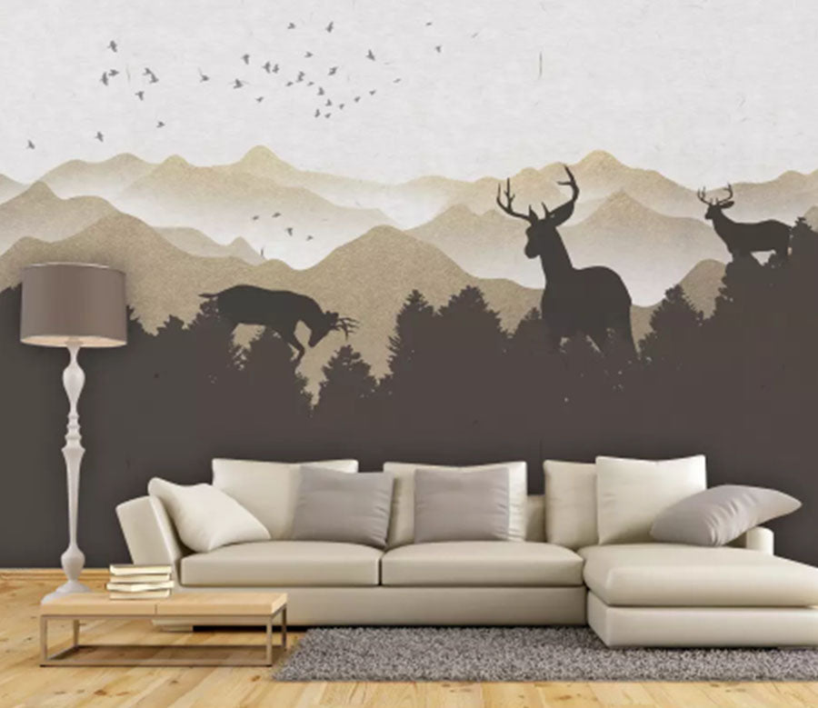 3D Forest Fawn 2129 Wall Murals