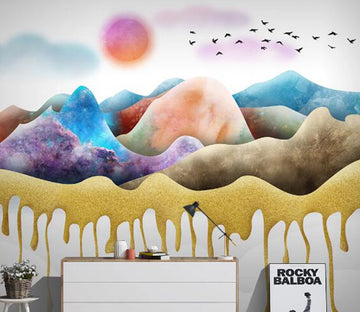 3D Color Mountain WC1688 Wall Murals