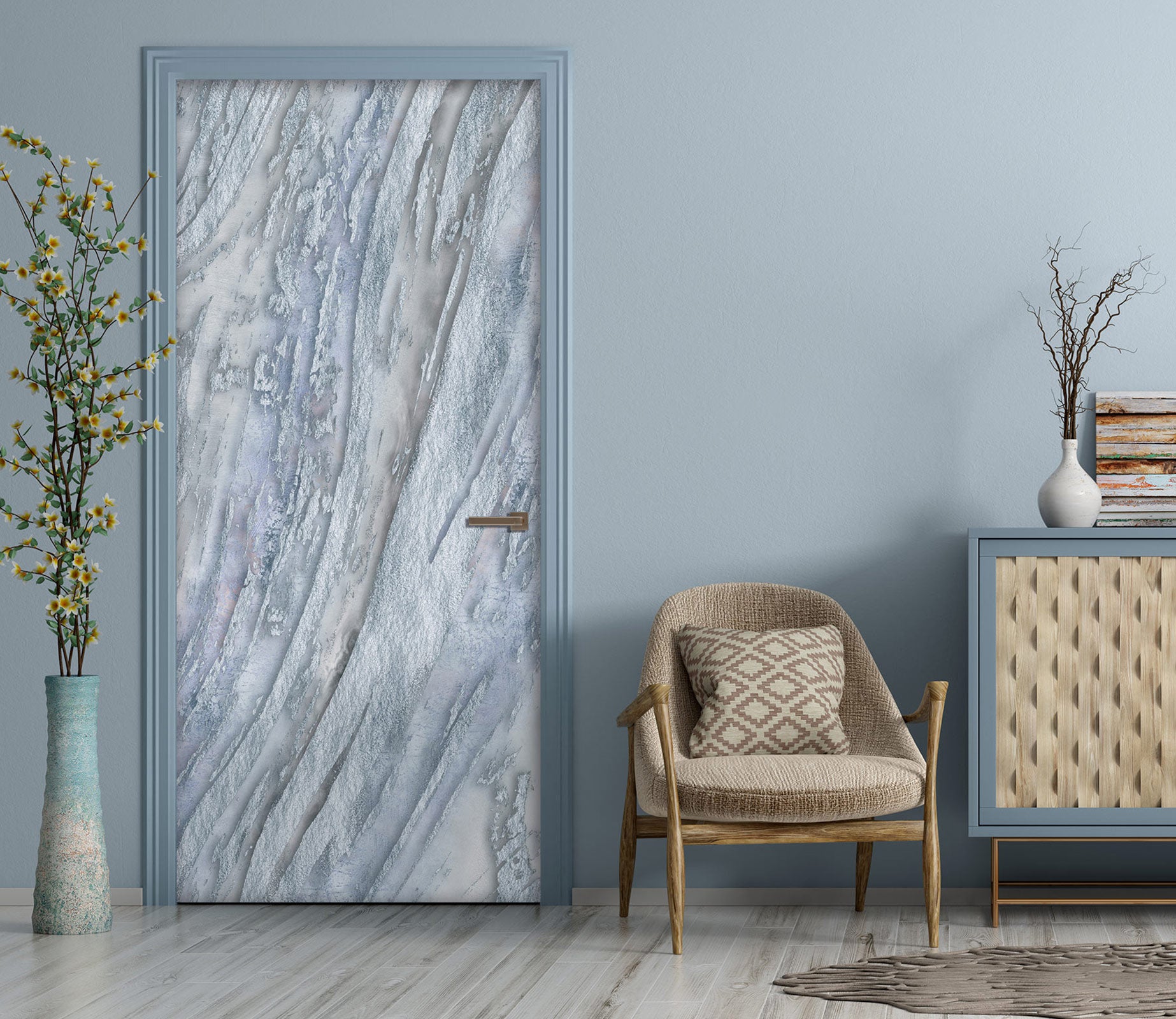 3D Grey Striped Texture 10289 Andrea Haase Door Mural