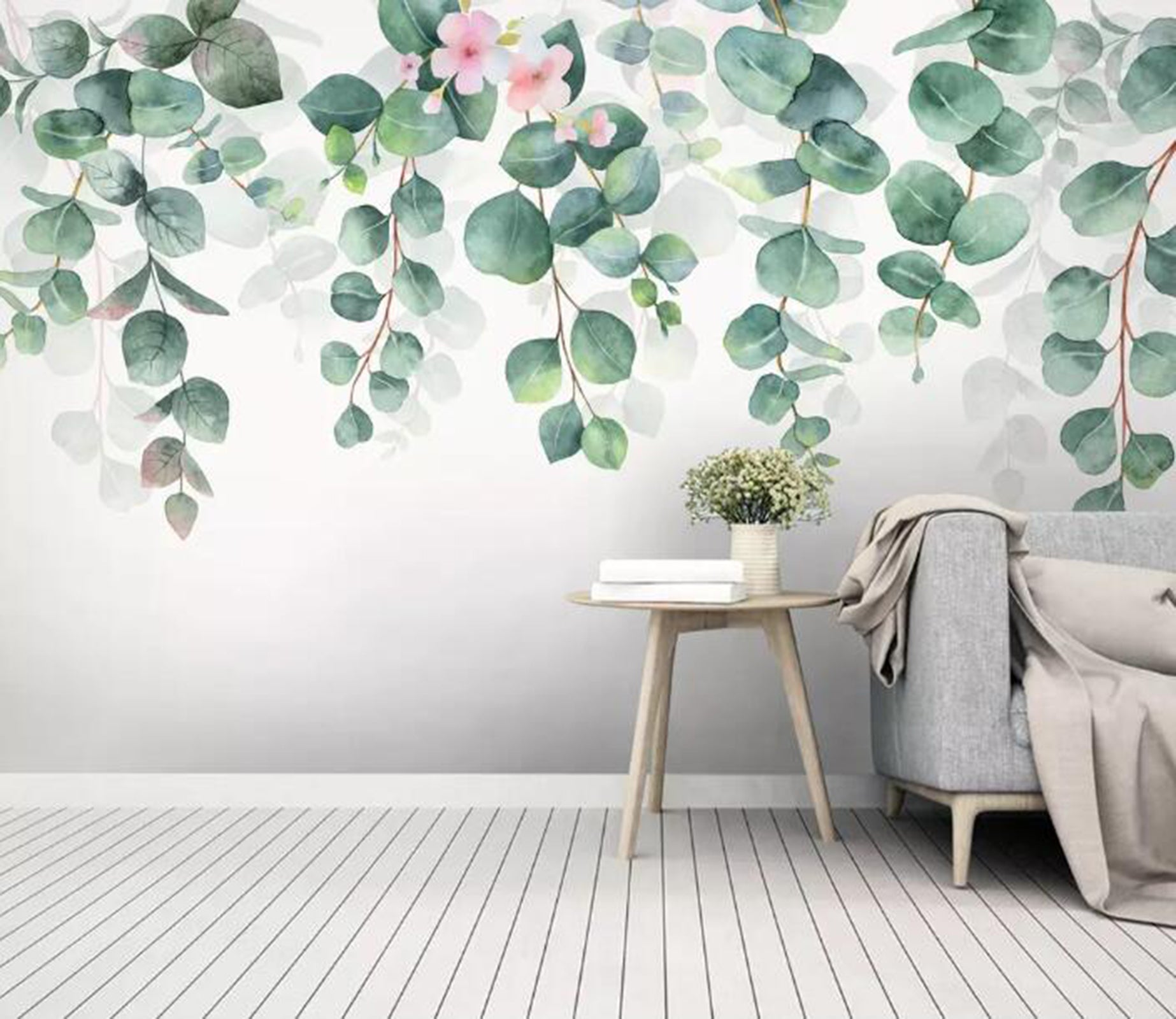 3D Green Leaf WG59 Wall Murals Wallpaper AJ Wallpaper 2 