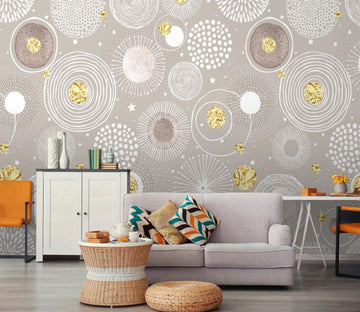 3D Different Circle 647 Wall Murals