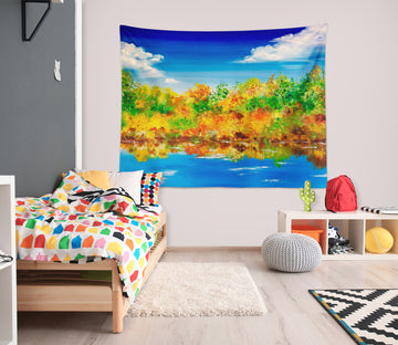3D Forest Lake 3678 Skromova Marina Tapestry Hanging Cloth Hang