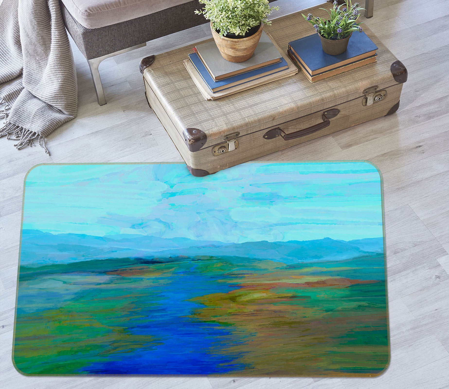 3D Blue Sea 1014 Michael Tienhaara Rug Non Slip Rug Mat