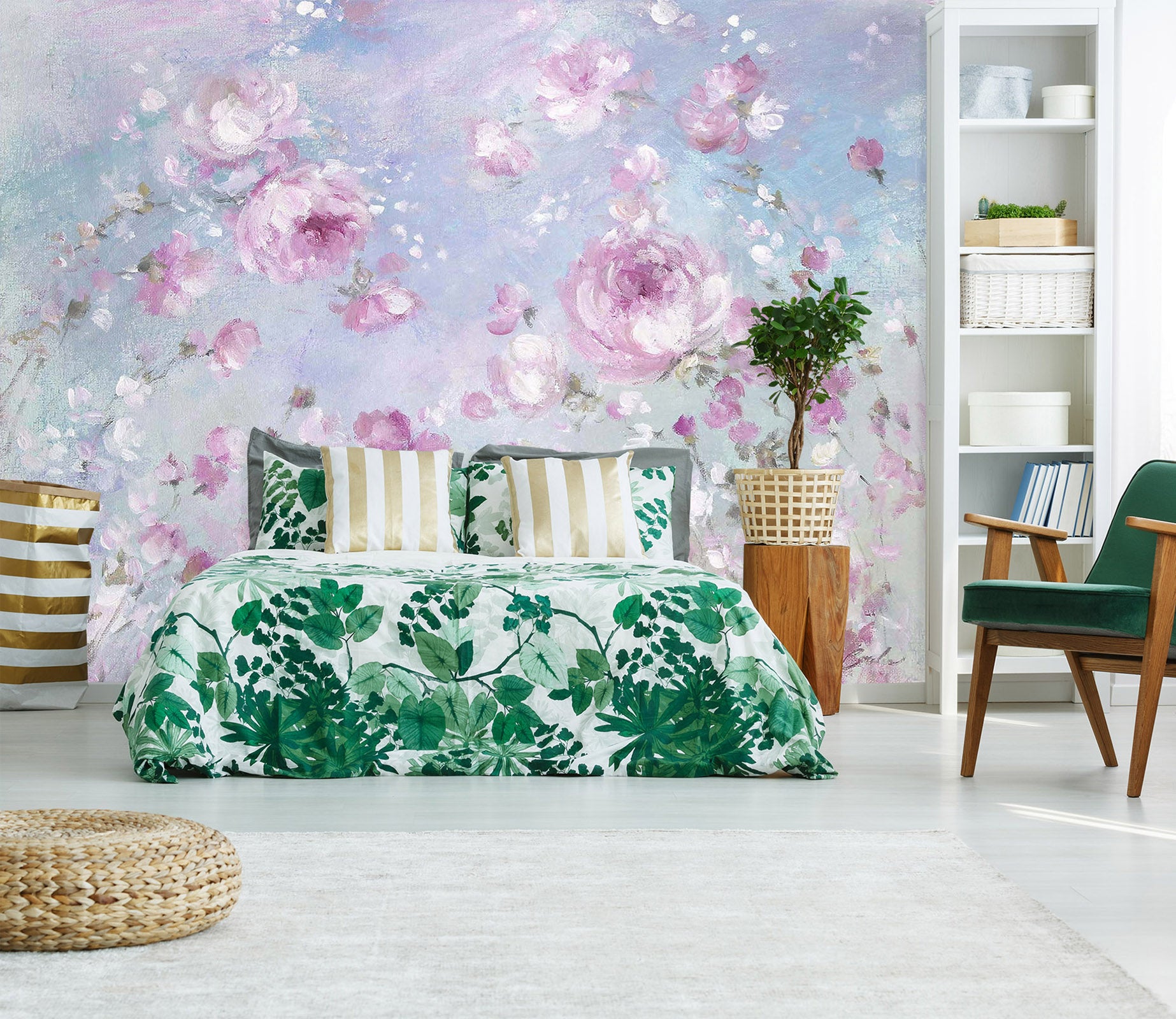 3D Blooming Roses 1602 Debi Coules Wall Mural Wall Murals