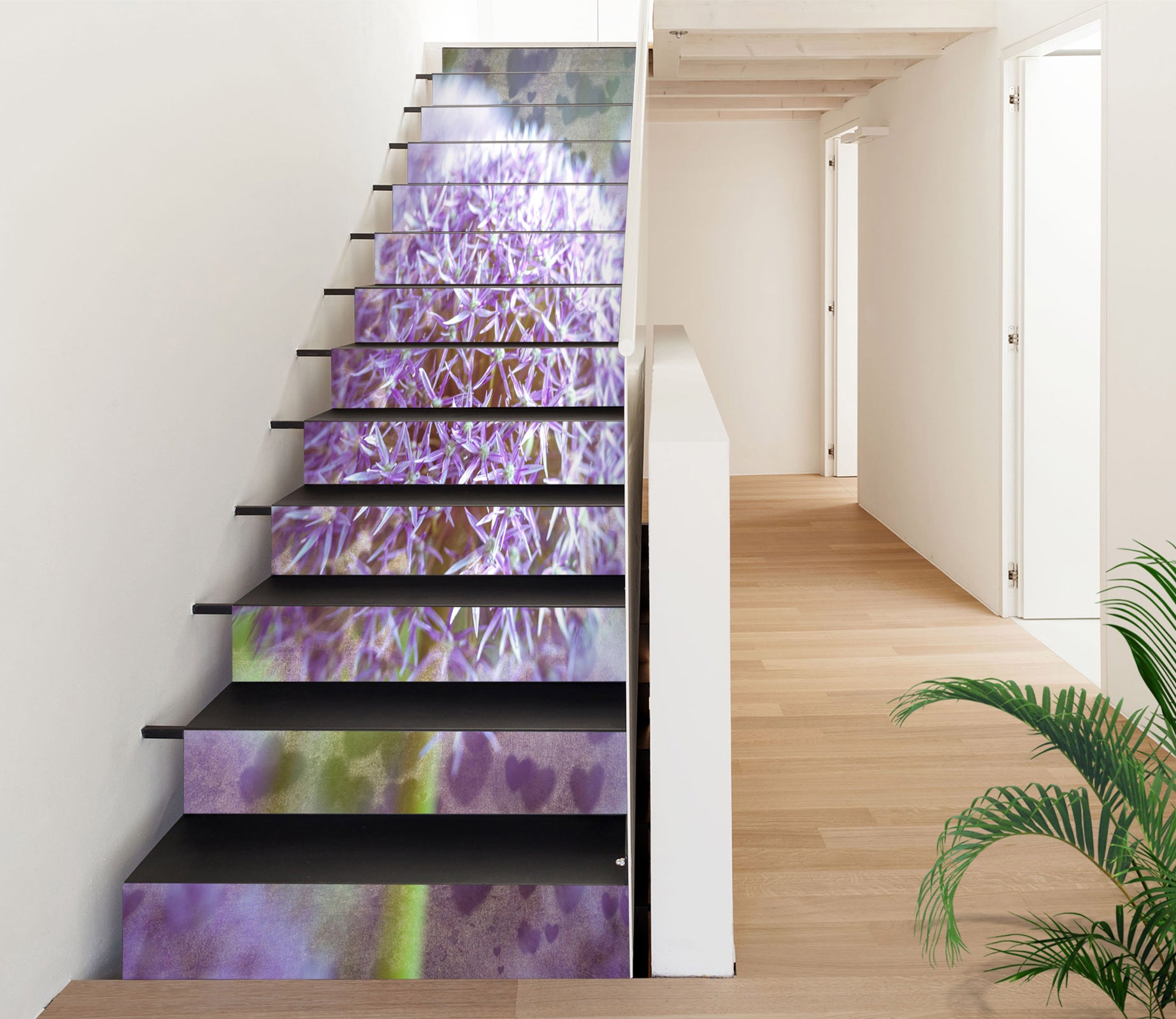 3D Purple Flower 99101 Assaf Frank Stair Risers