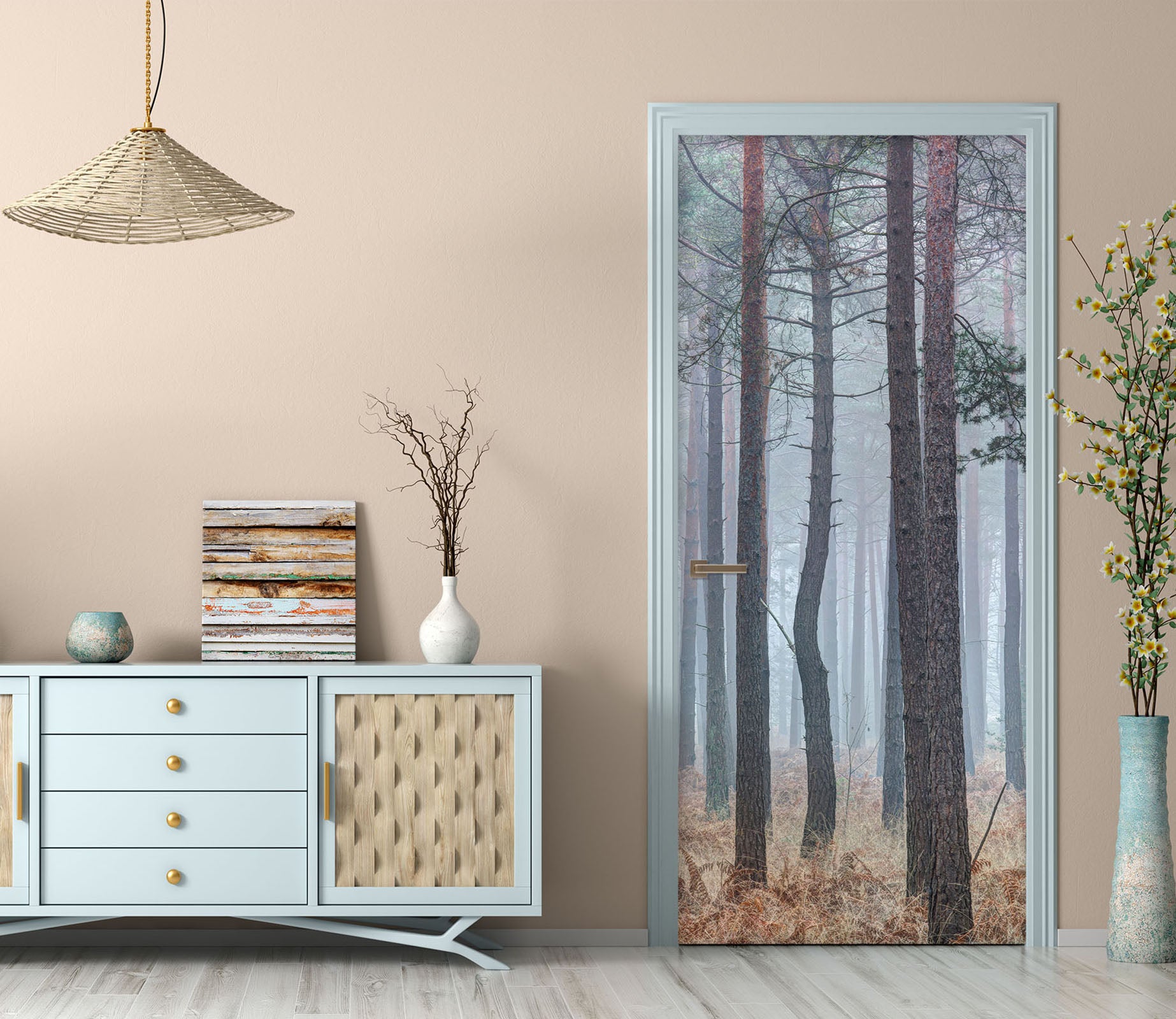 3D Woods Trees 106146 Assaf Frank Door Mural