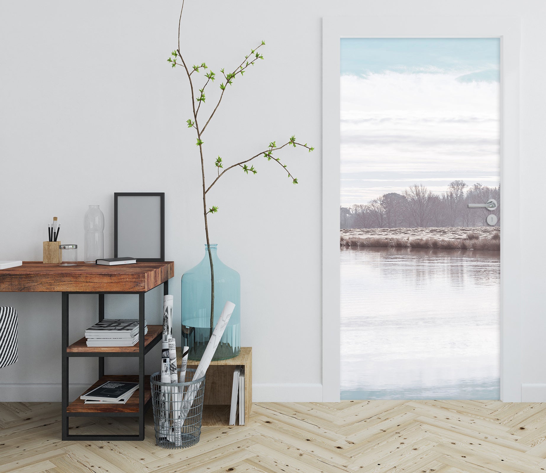 3D River Surface 10230 Assaf Frank Door Mural