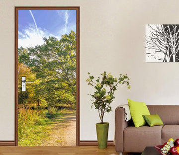 3D Road Grass Grove 101189 Assaf Frank Door Mural