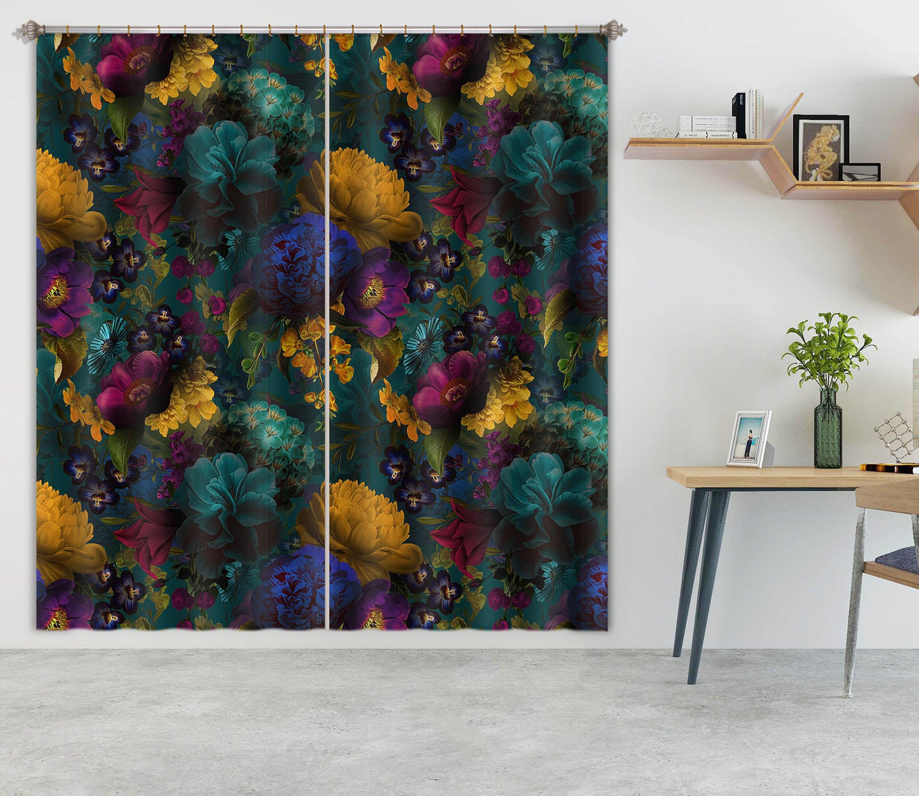 3D Painted Grassland 144 Uta Naumann Curtain Curtains Drapes