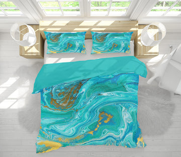 3D Blue Texture 67085 Bed Pillowcases Quilt