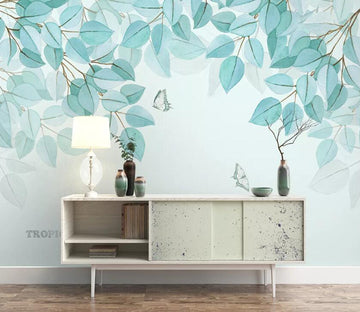 3D Green Leaf WC51 Wall Murals Wallpaper AJ Wallpaper 2 