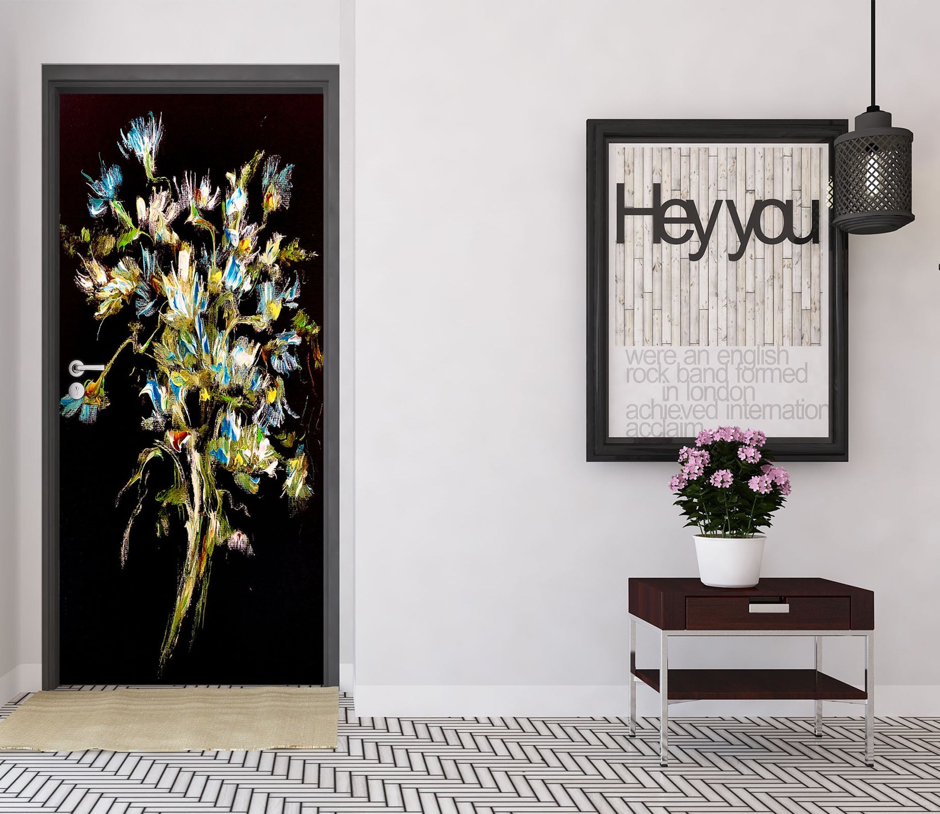 3D Colour Bouquet 3274 Skromova Marina Door Mural