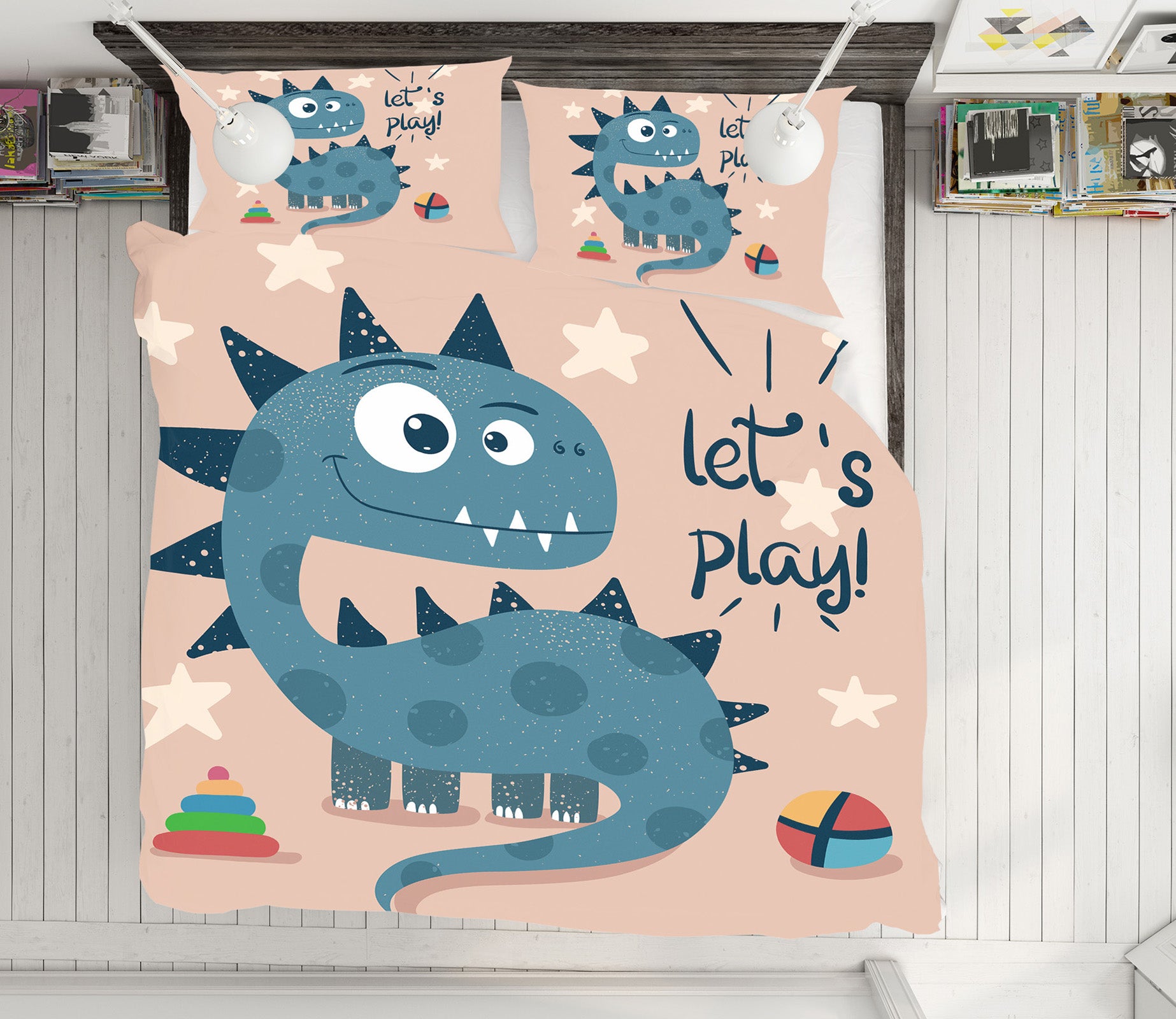 3D Dinosaur 64015 Bed Pillowcases Quilt