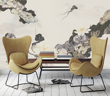 3D Lotus Cloud WG203 Wall Murals