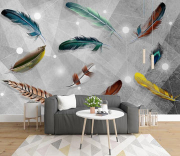 3D Different Ornate Feathers 713 Wall Murals