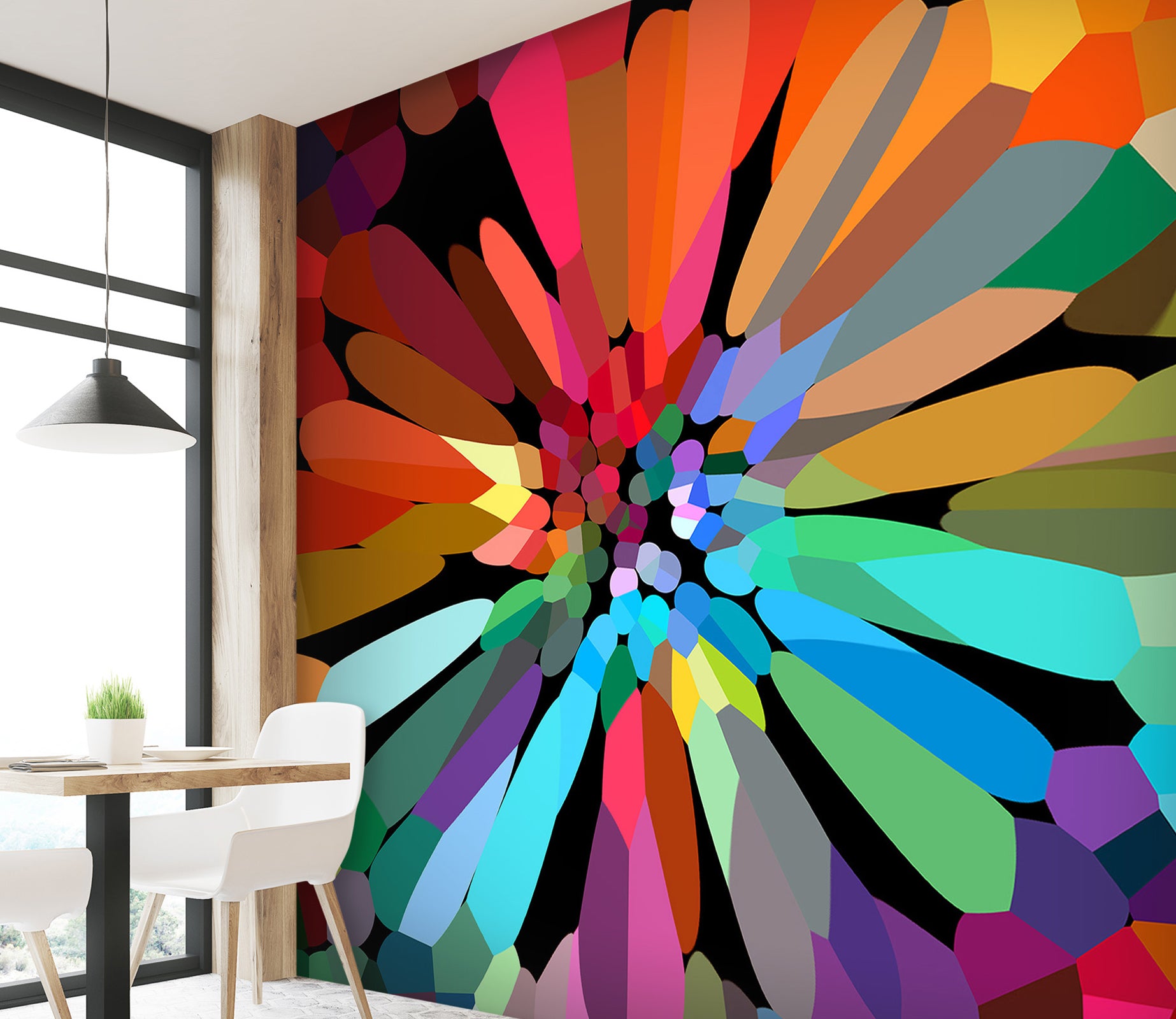 3D Colored Petals 1002 Shandra Smith Wall Mural Wall Murals