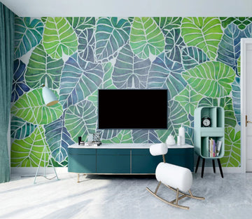 3D Leaf Texture WC2403 Wall Murals