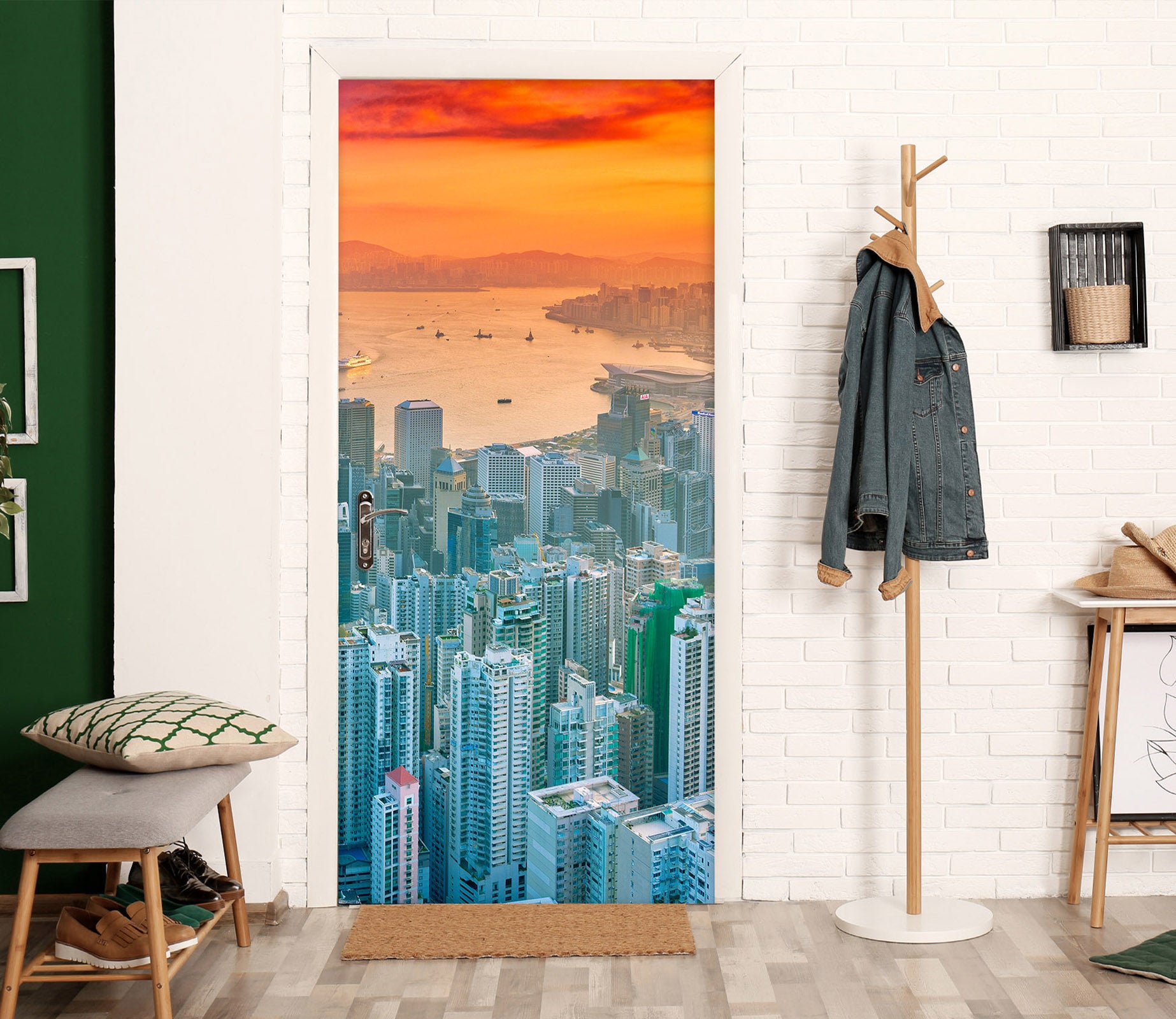 3D Sunset High Building 119158 Marco Carmassi Door Mural