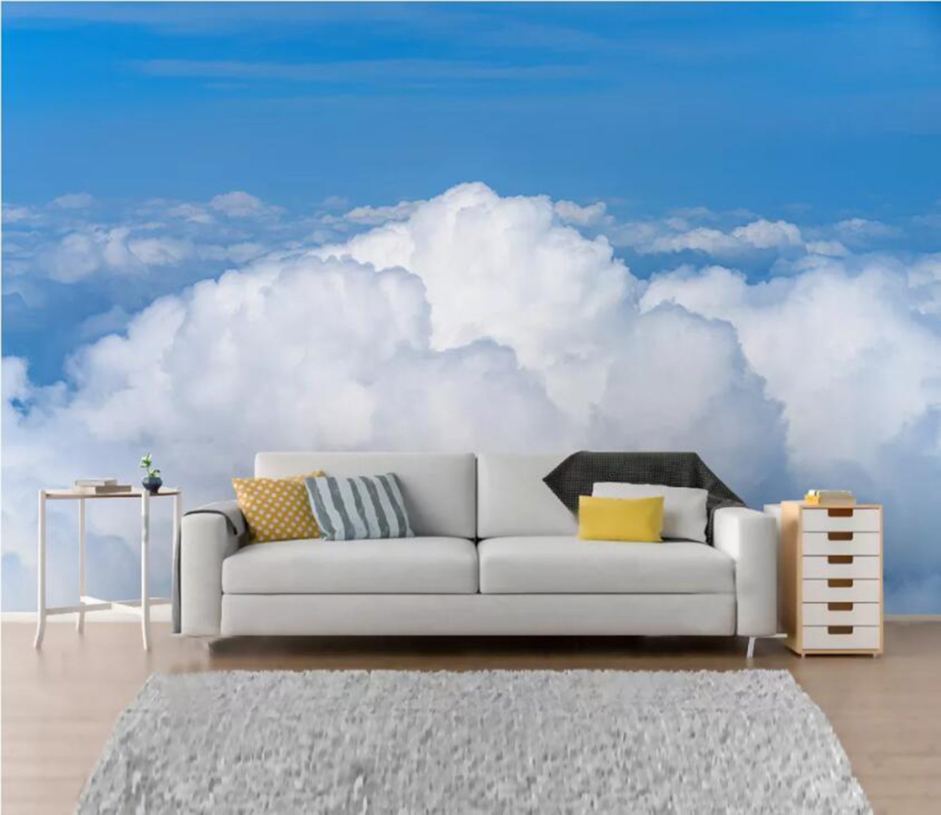 3D White Clouds WC88 Wall Murals Wallpaper AJ Wallpaper 2 