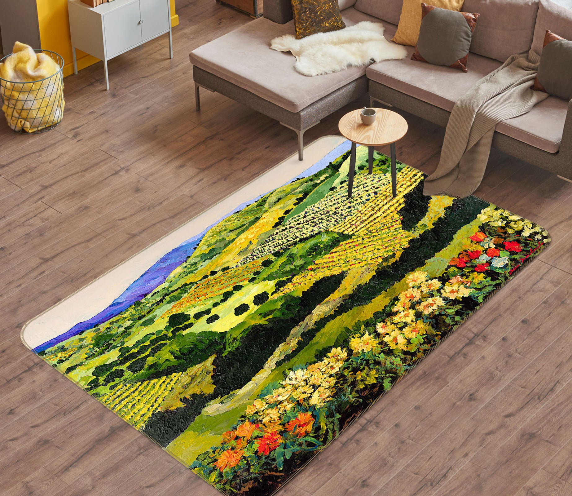 3D Summer Garden 1006 Allan P. Friedlander Rug Non Slip Rug Mat