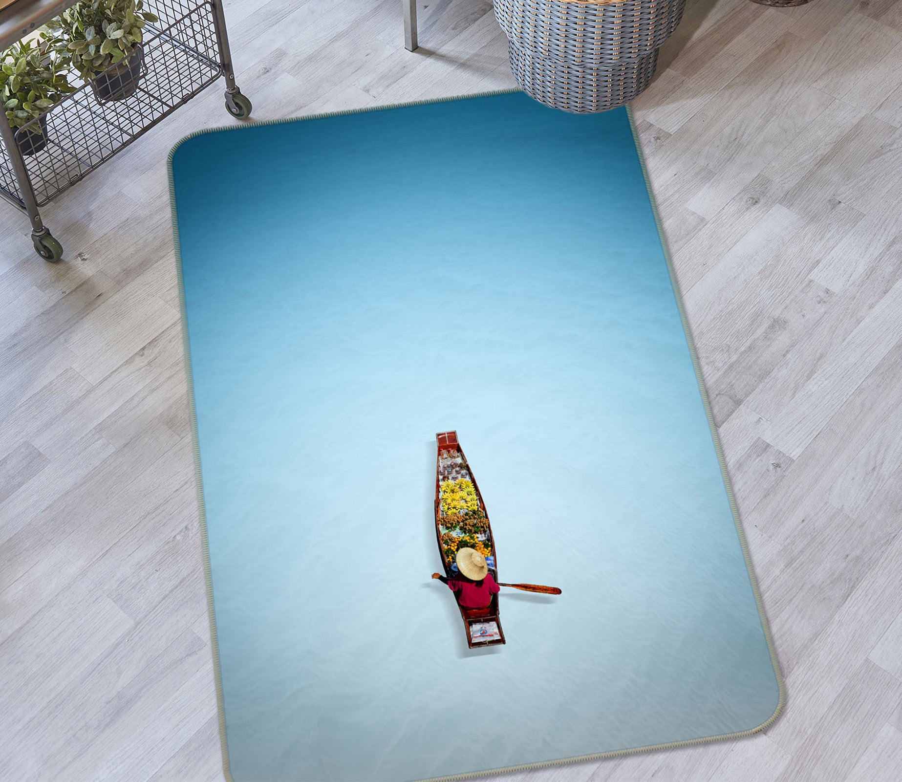 3D Cute Boat 1113 Marco Carmassi Rug Non Slip Rug Mat